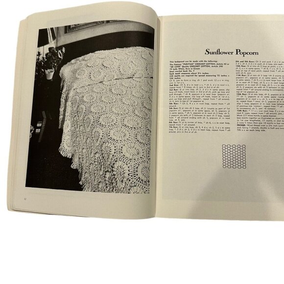 POPCORN CROCHET BEDSPREAD DESIGNS DOVER NEEDLEWORK By Rita Weiss Very Good Read - Picture 5 of 13